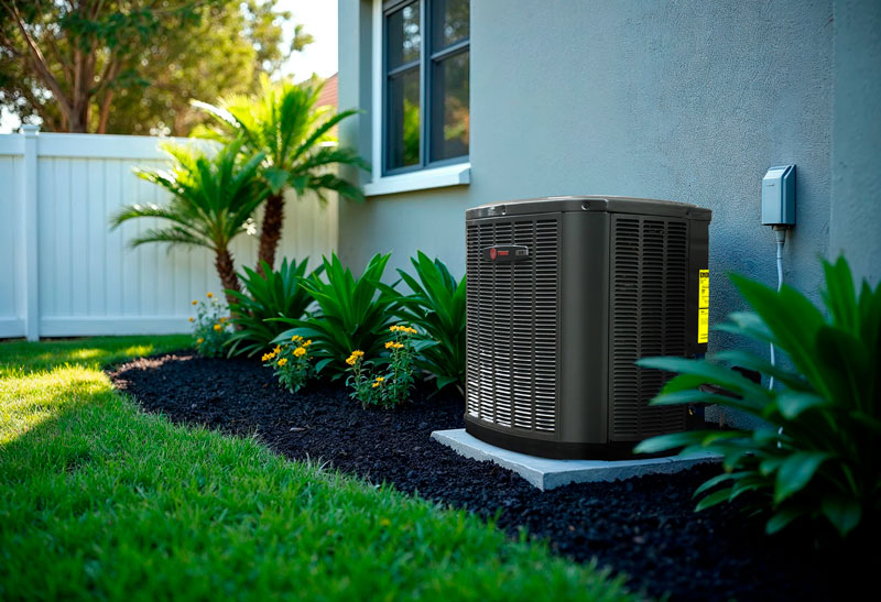 Trane heat pump installation in Clearwater, FL by Climate Design Home Services.